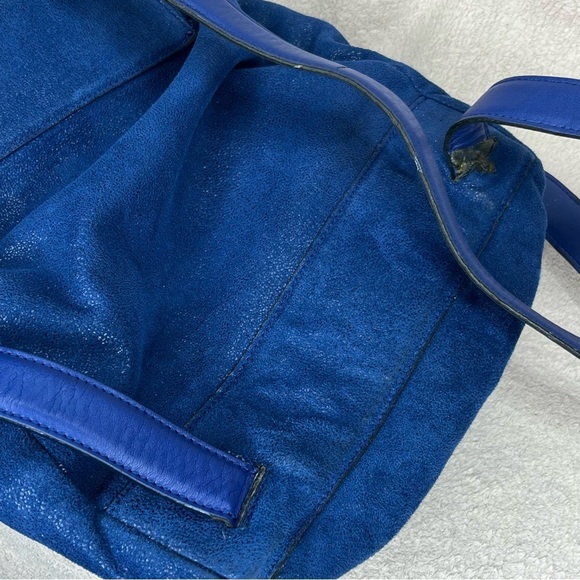Stella McCartney Falabella Mini Backpack-Blue-Shaggy Deer Faux Suede-Luxury-Boho main image 4